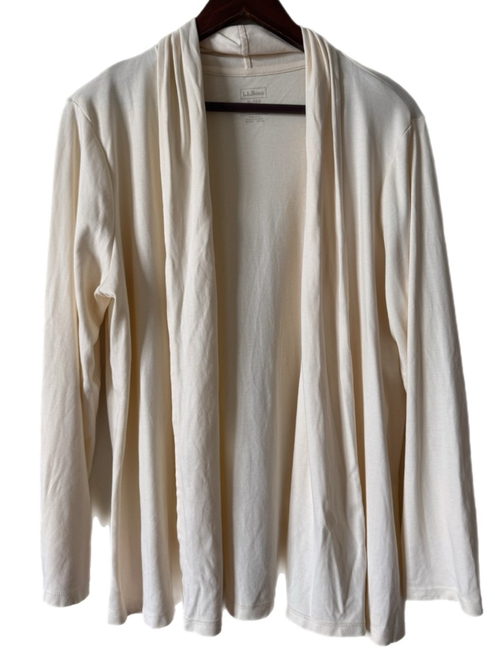 L.L. BEAN Cardigan 100% Supima Cotton Made In Peru Cream Neutral Capsule Sz
XL